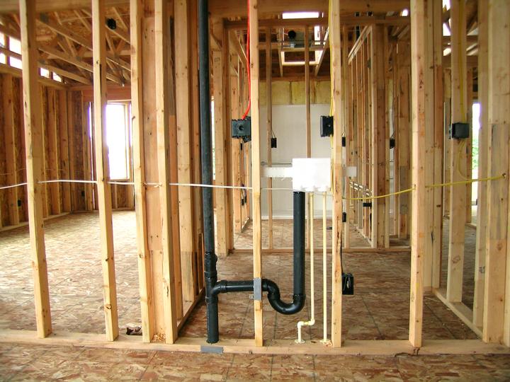Interior wood framing